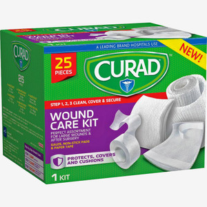 Medline Wound Care Kit, Hospital-Quality, 25-Piece, Assorted (MIICUR1625V1) View Product Image