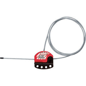 Master Lock Company Cable Lockout, 6 Foot, 5/32" Diameter, Black/Red (MLKS806) View Product Image