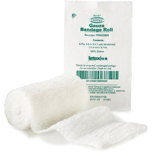 Medline Sterile Gauze Bandage Roll - 6 Ply - 4.50" Width x 12.30 ft Length - White Product Image 