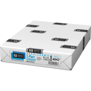 NCR Paper Carbonless Paper,3-Part Str,167 Sets/PK,8-1/2"x11",WE/CY/PK (NCR4642) View Product Image