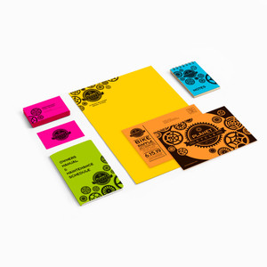 Astrobrights Laser, Inkjet Printable Multipurpose Card Stock - Lunar Blue, Solar Yellow, Terra Green, Fireball Fuschia, Cosmic Orange - Recycled - 30% Recycled Content (NEE99904) View Product Image