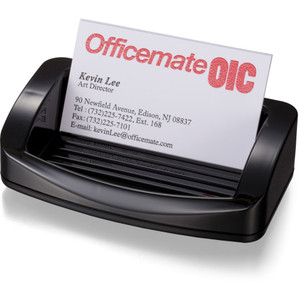 Officemate 2200 Series Business Card/Clip Holder - 1.4" Height x 7.8" Width x 3" Depth - (OIC22332) Product Image 