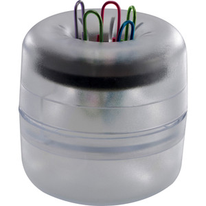 Officemate Paper Clip Holder, 2-1/4"x2-1/4"x2-1/4", Frosted Clear (OIC93695) View Product Image