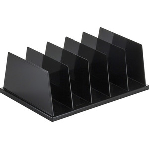 Officemate Desktop Sorter - 5 Compartment(s) - 9" Height x 13.50" Width x 5" Depth - Desktop - Black - Plastic Product Image 