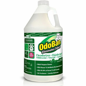 OdoBan Eucalyptus Multi-purpose Deodorizer Disinfectant Concentrate - Concentrate - 128 fl oz (4 quart) - Eucalyptus Scent - Deodorize, Disinfectant, Residue-free - Green Product Image 