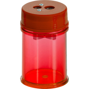 Officemate Pencil/Crayon Sharpener, 2 Hole, Oval, Red (OIC30240) View Product Image