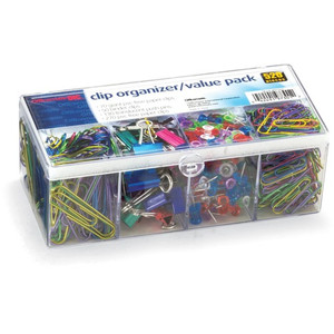 Officemate Flip Lid Clip Organizer Value Pack - Assorted Product Image 