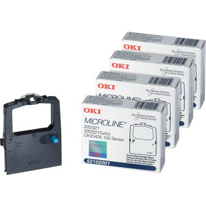 Oki Dot Matrix Ribbon - Black - 4 / Bundle (OKI52102001BD) Product Image