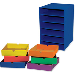 Pacon 6-Shelf Organizer, 13-1/2"x12"x17-3/4", Blue (PAC001312) View Product Image