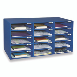 Pacon Classroom Keepers Corrugated Mailbox, 31.5 x 12.88 x 16.38, Blue View Product Image
