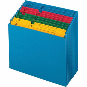 Pendaflex Recycled Expanding File - 11" x 12" - 12 Pocket(s) - Paper, Paper - Blue - Preprinted - (PFX20134) Product Image 