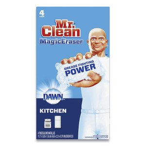 Mr. Clean Magic Eraser Kitchen Scrubber, 4.6 x 2.3, White, 4 Scrubbers (PGC51107) View Product Image