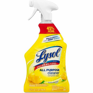 Lysol Lemon All Purpose Cleaner - Ready-To-Use - 32 fl oz (1 quart) - Lemon Breeze Scent - Deodorize, Disinfectant - Yellow Product Image 