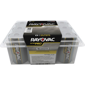 Rayovac Corporation Alkaline Batteries, D Ultra Pro, 96/CT, BK/SR (RAYALD12PPJCT) View Product Image