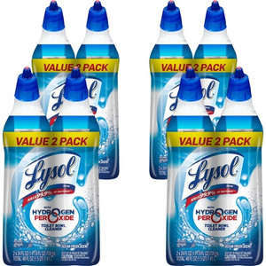Lysol Hydrogen Peroxide Toilet Cleaner - 24 fl oz (0.8 quart) - Ocean Fresh Scent - Recommended For: Soap Scum Remover - Residue-free, Bleach-free, Disinfectant, Deodorize, Antibacterial - Blue Product Image 