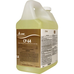 Rochester Midland Corporation Disinfectant Cleaner, CP-64, Lemon Scent, 1/2Gal, 4/CT, YW (RCM11983299) View Product Image