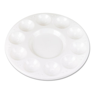 Creativity Street Round Plastic Paint Trays for Classroom, White, 10/Pack (CKC5924) View Product Image
