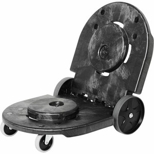 Rubbermaid Commercial Brute Tandem Dolly for 2620, 2632, 2643, 2655, 3526, 3536 Containers - 400 lb Load Capacity - 8" , 3" Caster Size - 45" Length x 20.20" Width x 8" Height - Black Product Image 