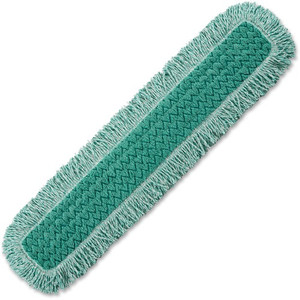 Rubbermaid Commercial Products Dust Mop, Hygen, Microfiber, Fringed, 36", 6/CT, Green (RCPQ438CT) View Product Image