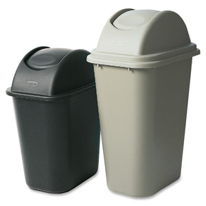 Rubbermaid Commercial Products Untouchable Top, 11-5/8"x16"x7", 6/CT, Black (RCP306700BKCT) View Product Image