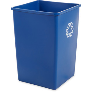 Rubbermaid Commercial Products Recycling Container,Square,35 Gal,19-1/2"x27-3/5",4/CT,BE (RCP395873BLUCT) View Product Image