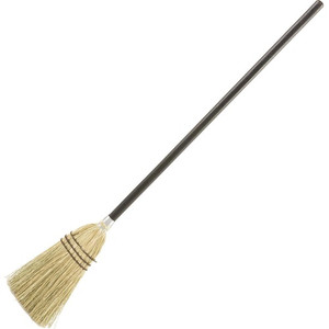 Rubbermaid Commercial Products Lobby Broom, Corn Fill, Wood Handle, 38", 12/CT, Brown (RCP6373BROCT) View Product Image