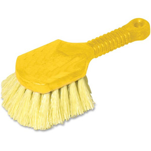 Rubbermaid Commercial Products Scrub Brush, 8" Handle, Plastic, Yellow (RCP9B29) View Product Image