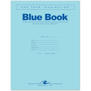 Roaring Spring 8 - sheet Blue Examination Book - Letter (ROA77517) View Product Image