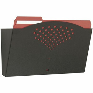 Safco Single Steel Wall Pocket - 1 Pocket(s) - 8.50" Height x 15" Width x 3" Depth - Mar Resistant, Durable, Sturdy - Powder Coated - Black Product Image 