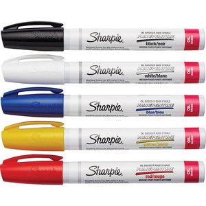 Sharpie Oil-Based Paint Marker - Medium Point - Medium Marker Point - Assorted Ink - Oil Based - (SAN34971PP) Product Image 