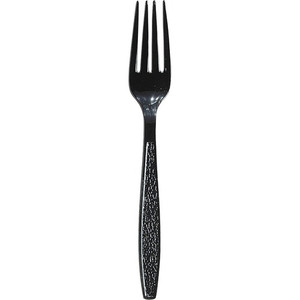 Solo Cup Company Forks, Heavyweight Plastic, 1000/CT, Black (SCCGDR5FK0004) View Product Image