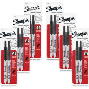 Sharpie Retractable Ultra-Fine Point Permanent Markers - Ultra Fine Marker Point - Retractable - Black Ink - 2/Pack Product Image 