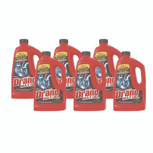 Drano Max Gel Clog Remover, Bleach Scent, 80 oz Bottle, 6/Carton View Product Image