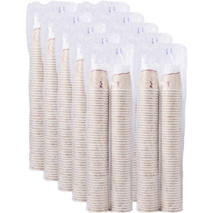 Solo Cup Company Hot/Cold Drink Cups, Trophy Symphony, 8oz, 1000/CT, Beige (SCCX8J8002CT) View Product Image