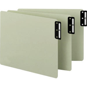 Smead End Tab Guide,Vertical A-Z/ST, Letter,Gray/Green (SMD61676) View Product Image