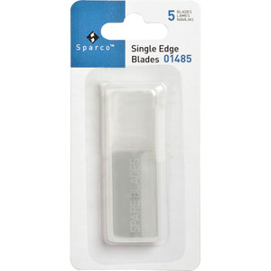 Sparco Single Edge Replacement Blades, 5/PK, Silver (SPR01485) View Product Image