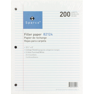 Sparco 3-hole Punched Filler Paper (SPR82124BD) View Product Image