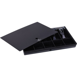 Sparco Locking Cover Money Tray - 5 Bill/5 Coin Compartment(s) - Black Product Image 