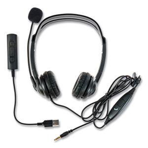 Spracht ZuM3500 Binaural Over The Head USB Headset, Black (SPTZUM3500) View Product Image