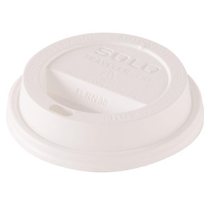 SOLO Traveler Dome Hot Cup Lid, Fits 8 oz Hot Cups, Plastic, White, 100/Pack, 10 Packs/Carton View Product Image