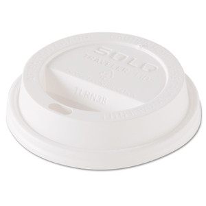 SOLO Traveler Dome Hot Cup Lid, Fits 8 oz Cups, White, 100/Pack, 10 Packs/Carton (SCCTL38R2) View Product Image