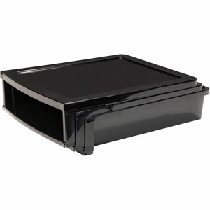 Storex Quick Stack Construction Paper Sorter - 500 x Sheet - 3 Compartment(s) - 8.40" Height x 11.25" Width x 13" Length - Black - Plastic Product Image 