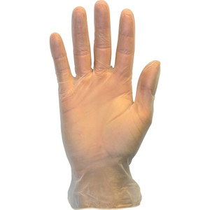 The Safety Zone Gloves, Powder-free, Vinyl, 9-1/4"L, Large, 100/BX, Clear (SZNGVP9LGHH) View Product Image