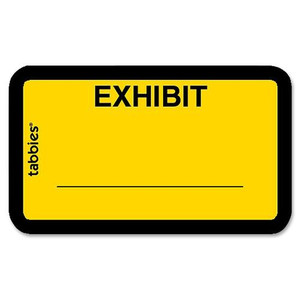 Tabbies Color-coded Legal Exhibit Labels (TAB58090) View Product Image
