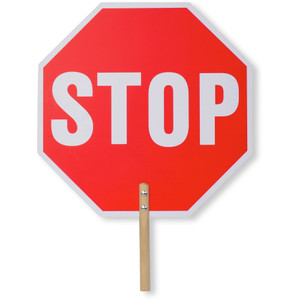 Tatco STOP / SLOW 2-sided Handheld Sign (TCO17530) View Product Image