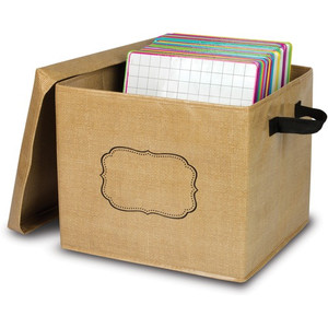 Teacher Created Resources Storage Box w/Erasable Label, Burlap, 12"x13"x10-1/2", BN (TCR20834) View Product Image