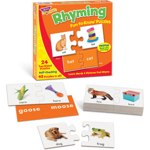 Trend Enterprises Puzzle, Rhyming, 3"Wx3"H, MI (TEP36009) View Product Image