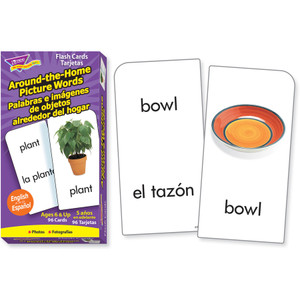 Trend Enterprises Flash Cards,Spanish,Objects Around The Home (TEPT53015) View Product Image