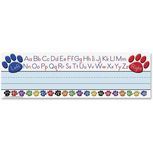 Teacher Created Resources Alphabet Nameplate, Paw Prints, Left/Right, 11-1/2"x3-1/2" (TCR4040) View Product Image