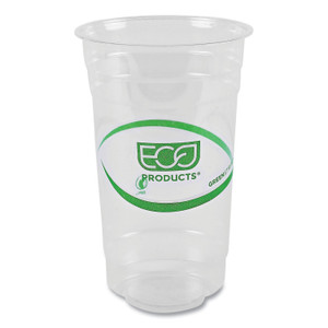 Eco-Products GreenStripe Renewable and Compostable PLA Cold Cups, 24 oz, 50/Pack, 20 Packs/Carton (ECOEPCC24GS) View Product Image